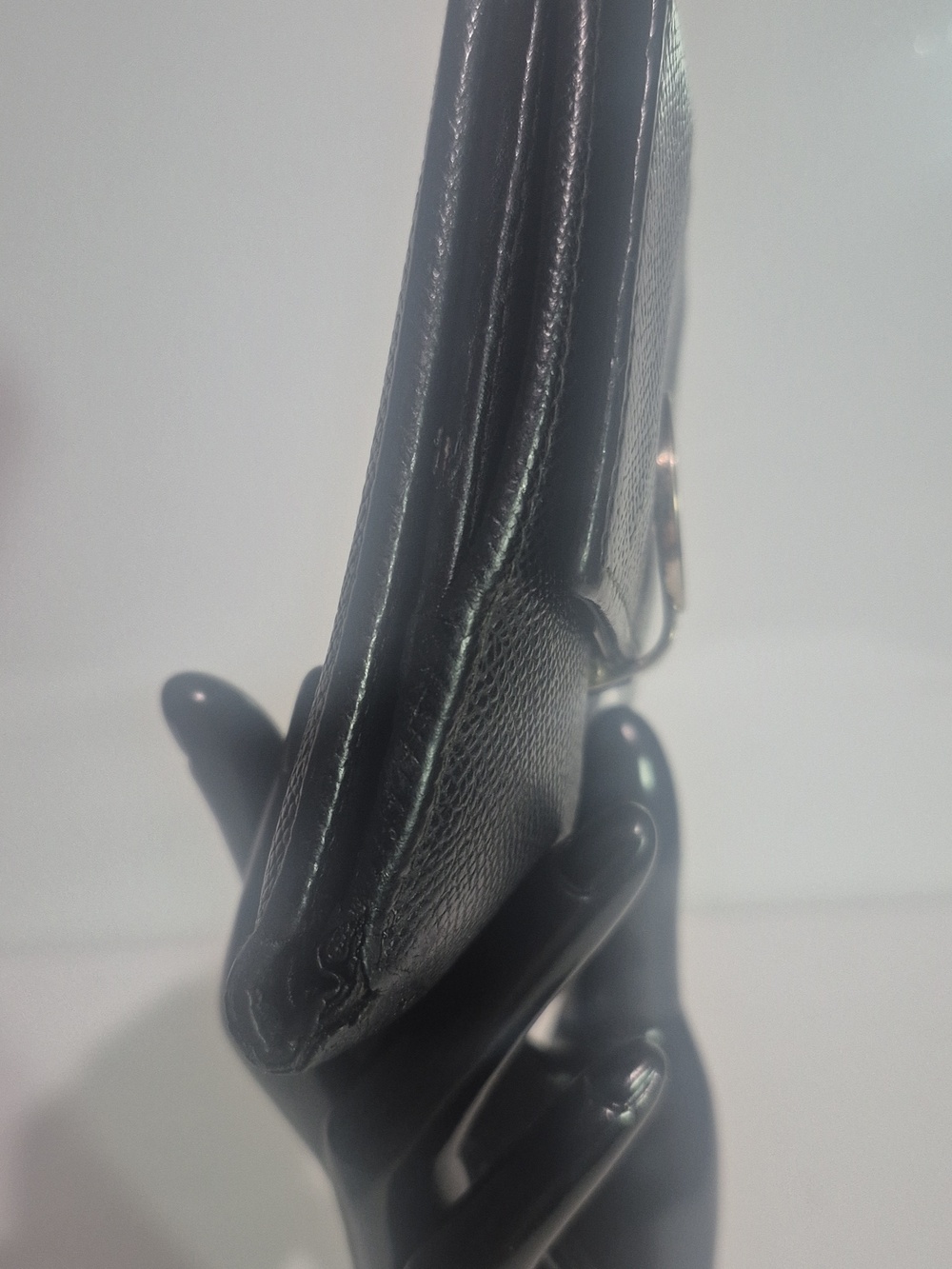 Bulgari Black Leather Wallet with Embossed Logo - Picture 3 of 16